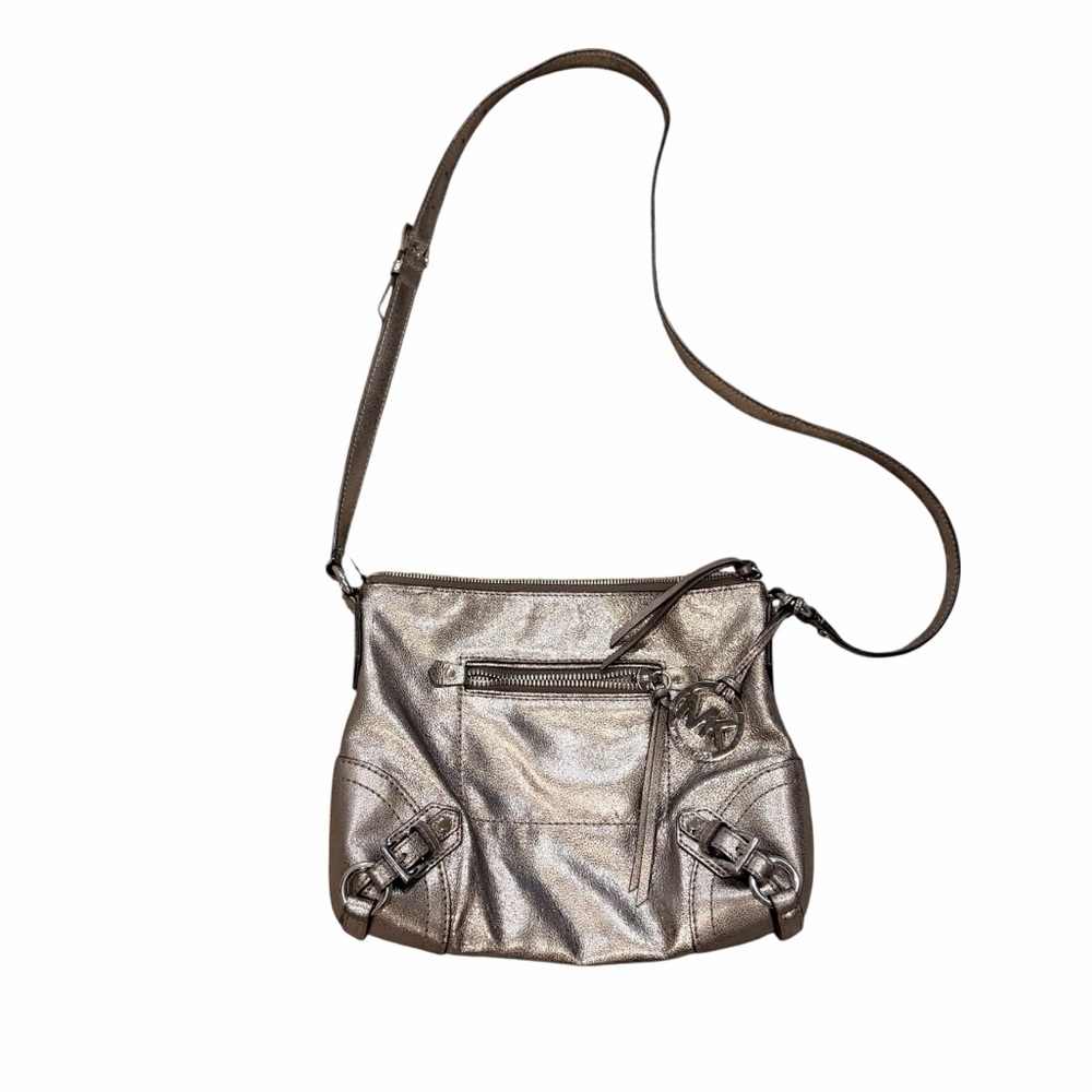 Michael Kors Shimmering Silver Crossbody Bag